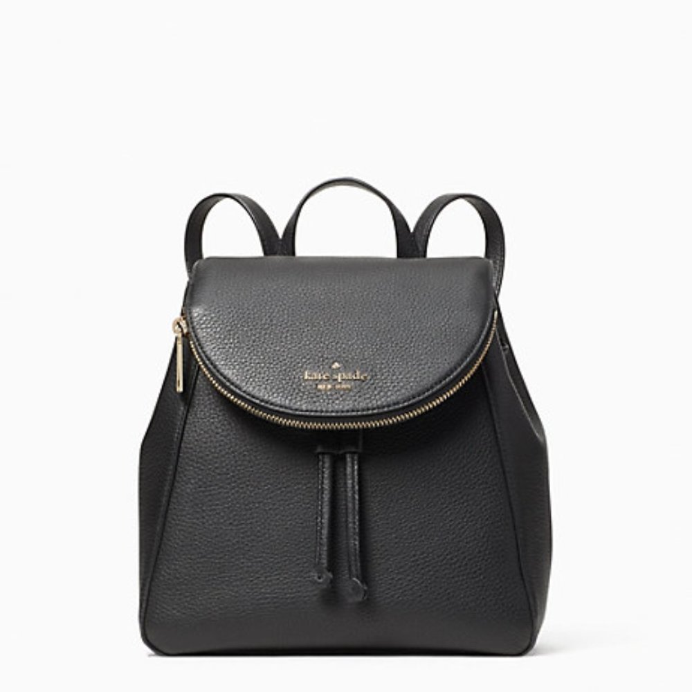 Kate Spade Leila Medium Flap Backpack - Black